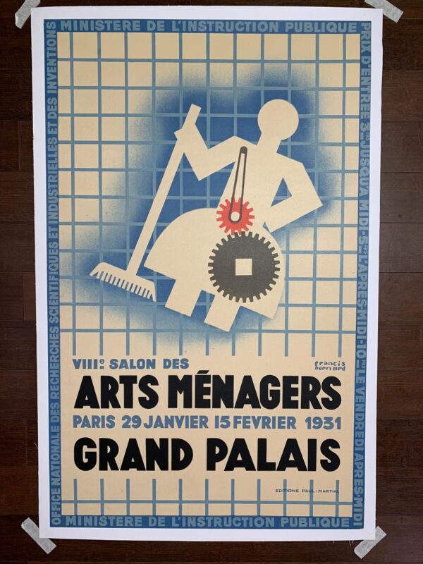Arts Menagers Grand Palais - Art by Francis Bernard (1931) 24.5x38.75 French Advertising Poster LB