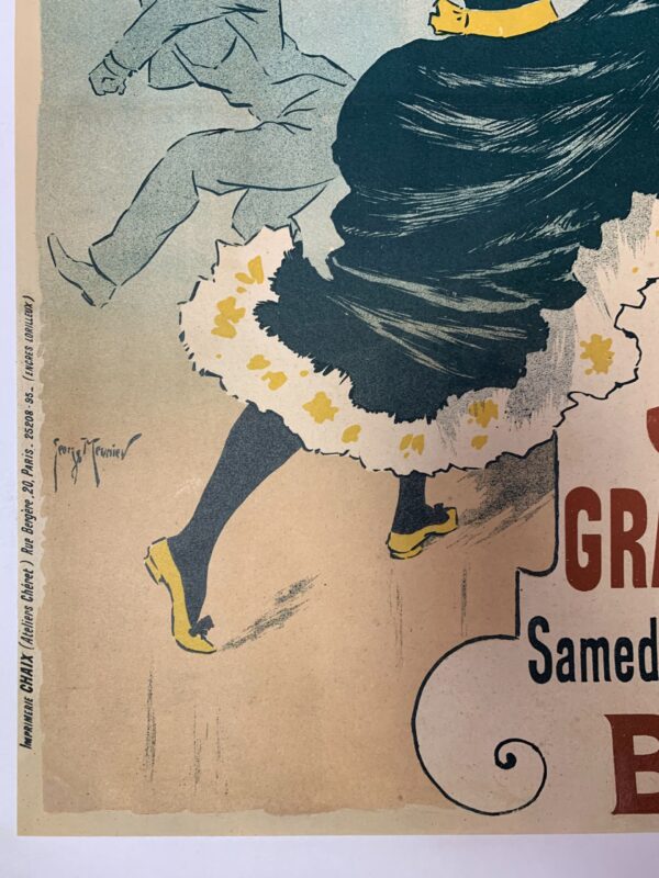 Bullier - Art by Georges Meunier (1895) 15.5x22.75 French Advertising Poster LB - Image 4