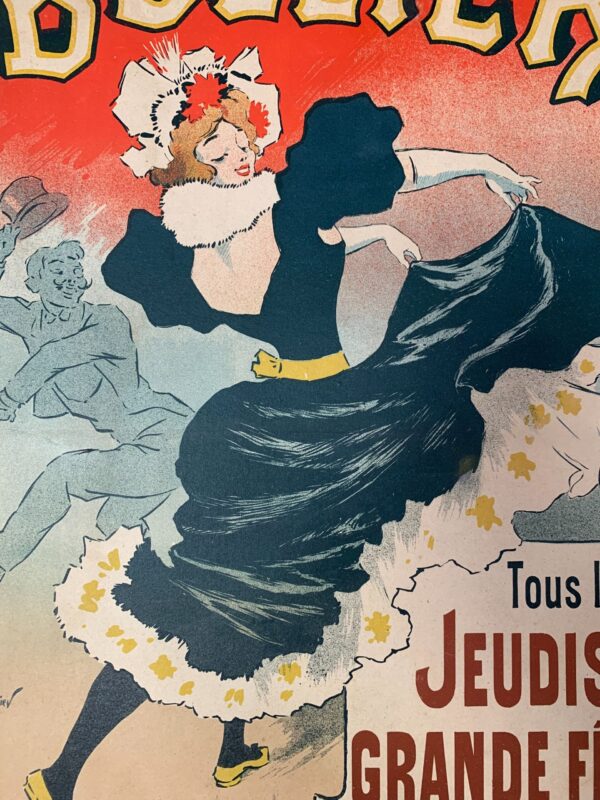 Bullier - Art by Georges Meunier (1895) 15.5x22.75 French Advertising Poster LB - Image 5