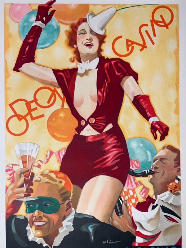 Odeon Casino - Art by Julius Ussy Engelhard (1938) 33.75x47.5 German Advertising Poster - Image 7