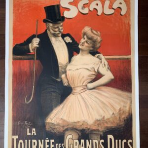 Scala - La Tournee - Art by Georges Redon (1906) 37x50 French Theater Poster LB