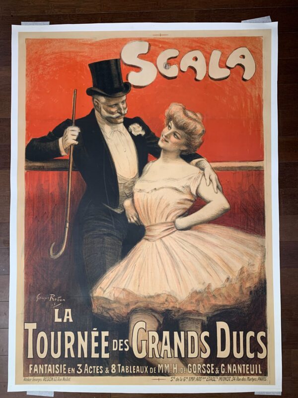 Scala - La Tournee - Art by Georges Redon (1906) 37x50 French Theater Poster LB