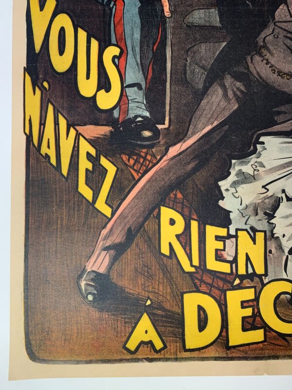 Tournee Frederic Achard - Art by Louis Galice (1900's) 39x55 French Theater Poster LB - Image 4