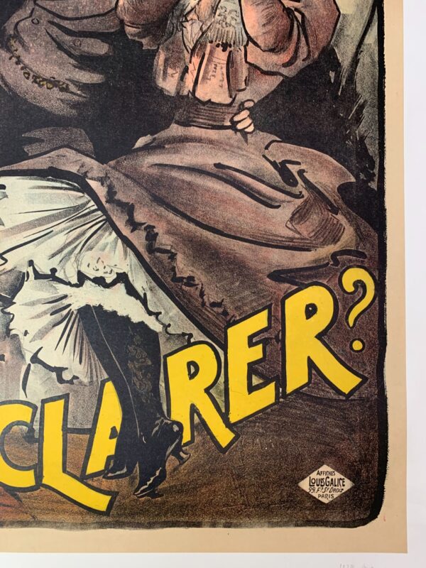 Tournee Frederic Achard - Art by Louis Galice (1900's) 39x55 French Theater Poster LB - Image 5