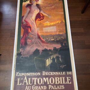 Exposition Decennale de l'Automobile - Art by Georges Rochegrosse (1907) 45x96 French Advertising Poster LB