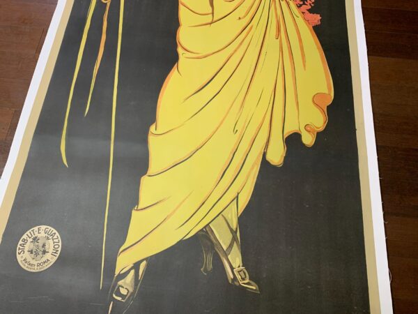 Tosca - Art by Tito Corbella (1918) 37x107 Italian Movie Poster LB - Image 7
