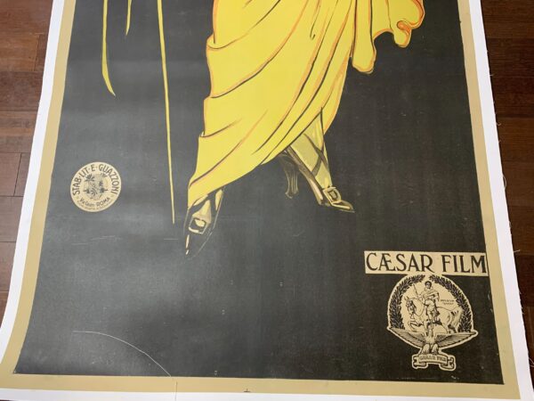 Tosca - Art by Tito Corbella (1918) 37x107 Italian Movie Poster LB - Image 8