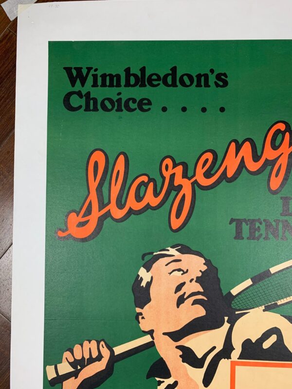 Slazenger Lawn Tennis Balls - Wimbledon's Choice (1926) 19.25x29 UK Advertising Poster LB - Image 2