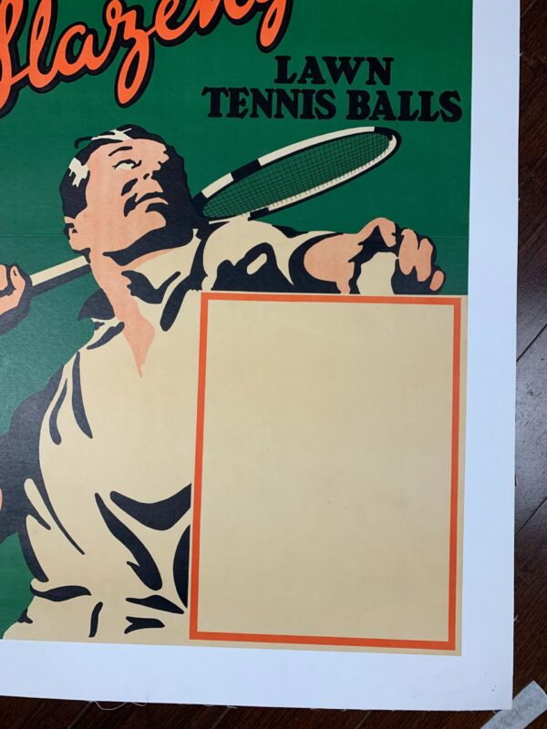 Slazenger Lawn Tennis Balls - Wimbledon's Choice (1926) 19.25x29 UK Advertising Poster LB - Image 3