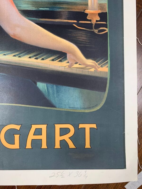 Krauss Pianos - Stuttgart (1900's) 25x36.25 German Advertising Poster LB - Image 3