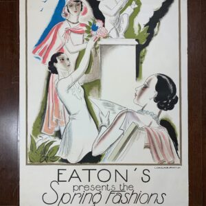 Eaton’s Presents The Spring Fashions - Art By Louis Caillaud (1930) 30.75x47 French Advertising Poster LB