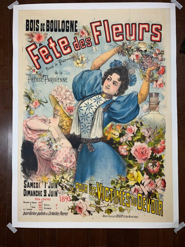 Fete Des Fleurs - Art By Lousi Galice (1895) 35.5x49 French Advertising Poster LB