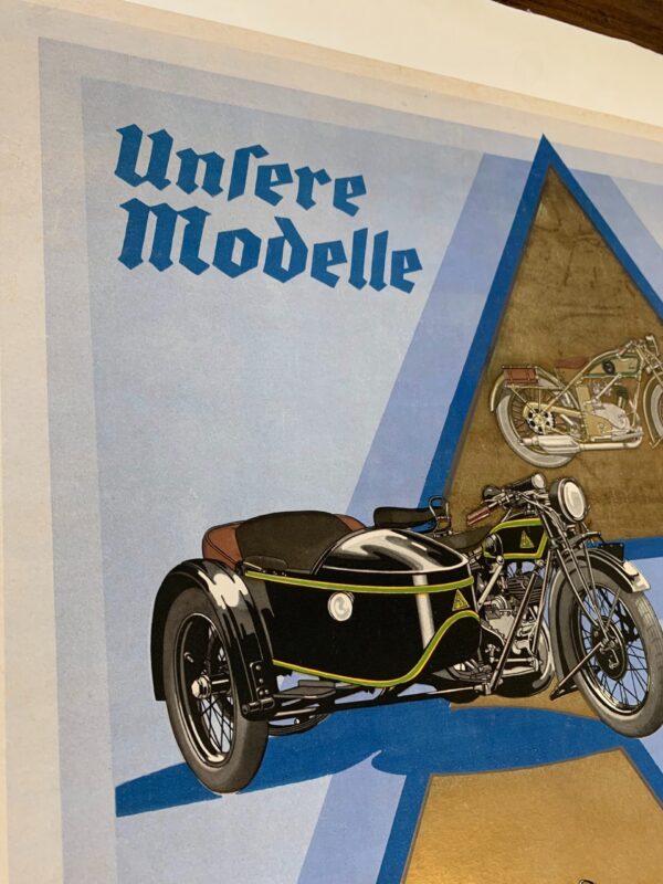 Unfere Modelle - Art By Rud Miller (1928) 20x28.25 German Auto Advertising Poster LB - Image 2