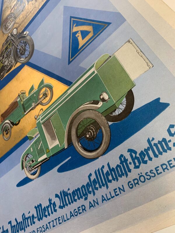 Unfere Modelle - Art By Rud Miller (1928) 20x28.25 German Auto Advertising Poster LB - Image 4