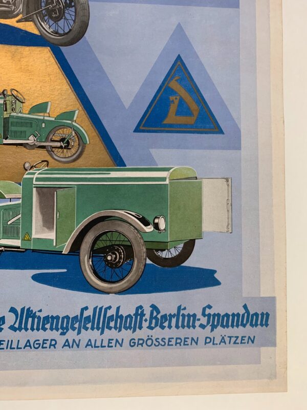 Unfere Modelle - Art By Rud Miller (1928) 20x28.25 German Auto Advertising Poster LB - Image 6