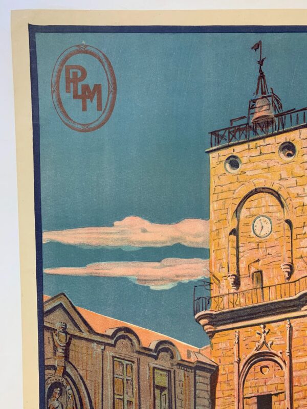 Aix En Provence - Art By Jean Julien (1921) 30.25x42 French Travel Poster LB - Image 6