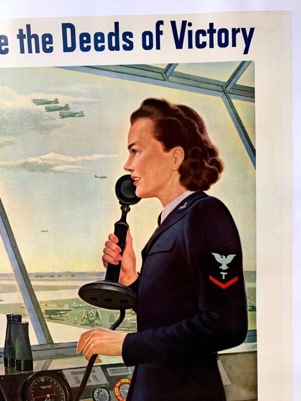 Join The Waves - Art By John Falter (1943) 27.25x39.75 US Navy Recruitment Poster LB - Image 2