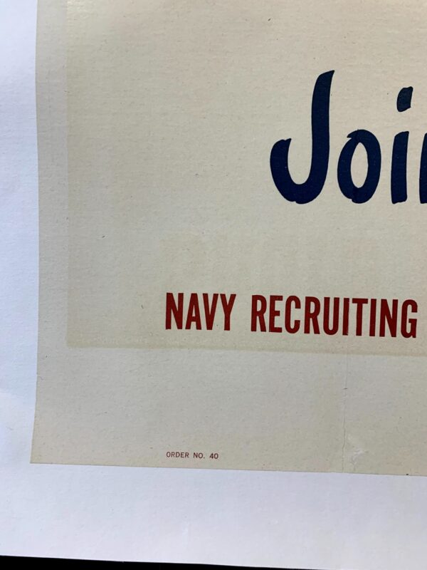 Join The Waves - Art By John Falter (1943) 27.25x39.75 US Navy Recruitment Poster LB - Image 7