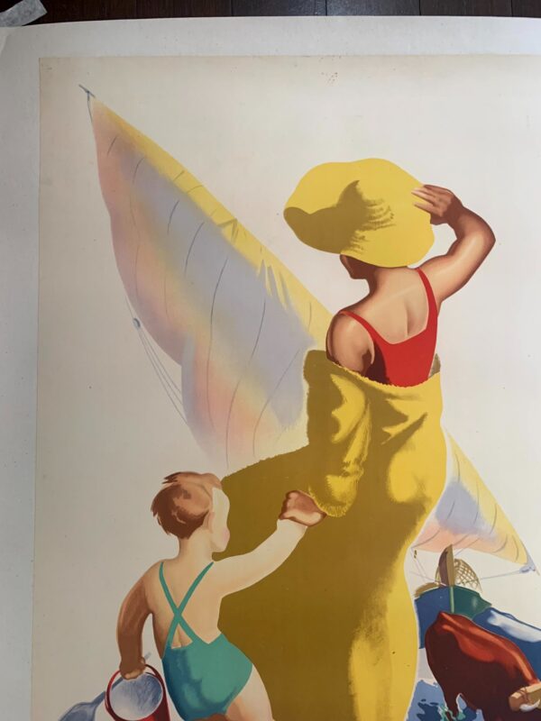 Playas De Levante - Art by Josep Morell Macias (1942) 24.75x39 Spanish Travel Poster LB - Image 2