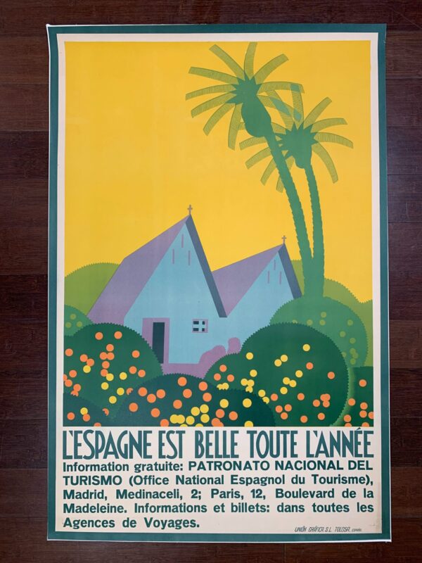 L'espagne Est Belle Toute L'annee - Art By Joseph Renau (1930's) 26.5x40 French Travel Poster LB