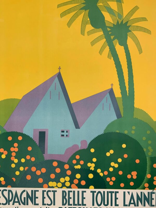 L'espagne Est Belle Toute L'annee - Art By Joseph Renau (1930's) 26.5x40 French Travel Poster LB - Image 4