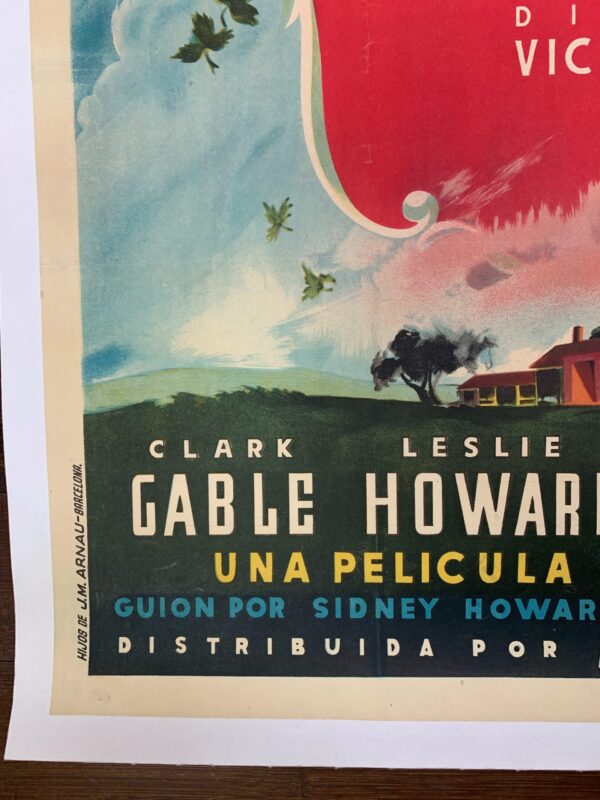 Gone With The Wind - Art By MCP (1939) 27x40 Spanish Movie Poster - LB - Image 2