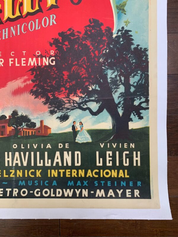 Gone With The Wind - Art By MCP (1939) 27x40 Spanish Movie Poster - LB - Image 3