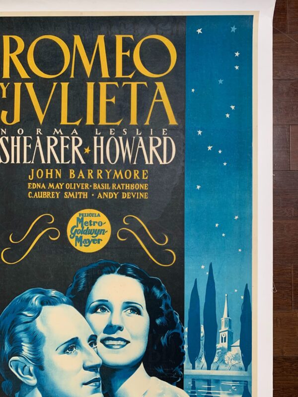 Romeo Y Julieta Aka Romeo And Juliet - Cukor, Howard, Shearer (1936) 27x40 Spanish One Sheet Movie Poster LB - Image 4