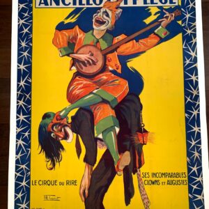 Cirque Ancillotti Plege - Art by Lorit (1924) 45x63.5 French Circus Poster LB