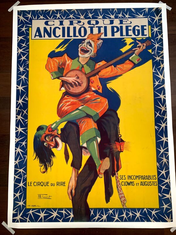 Cirque Ancillotti Plege - Art by Lorit (1924) 45x63.5 French Circus Poster LB - Image 2