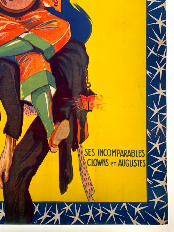 Cirque Ancillotti Plege - Art by Lorit (1924) 45x63.5 French Circus Poster LB - Image 5
