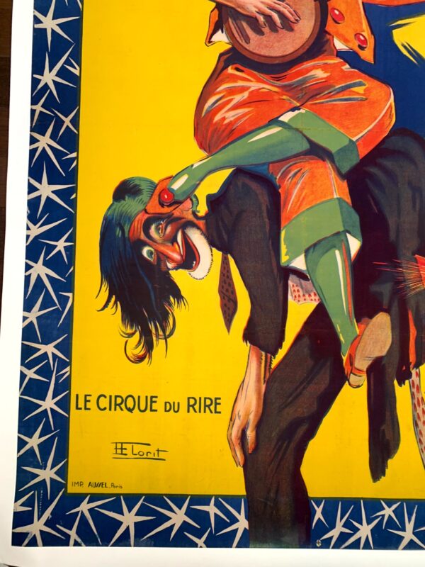 Cirque Ancillotti Plege - Art by Lorit (1924) 45x63.5 French Circus Poster LB - Image 6