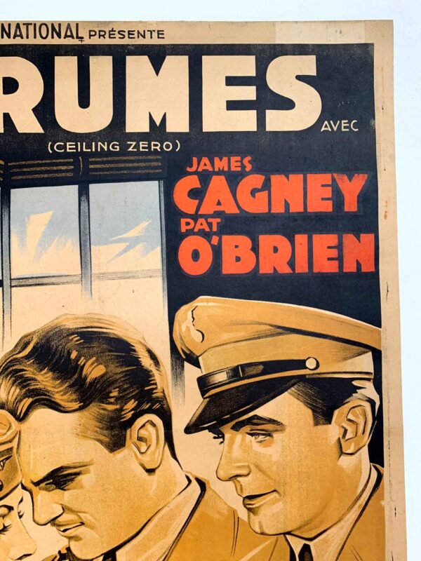 Ceiling Zero - James Cagney (1936) 23x33 French Movie Poster LB - Image 5