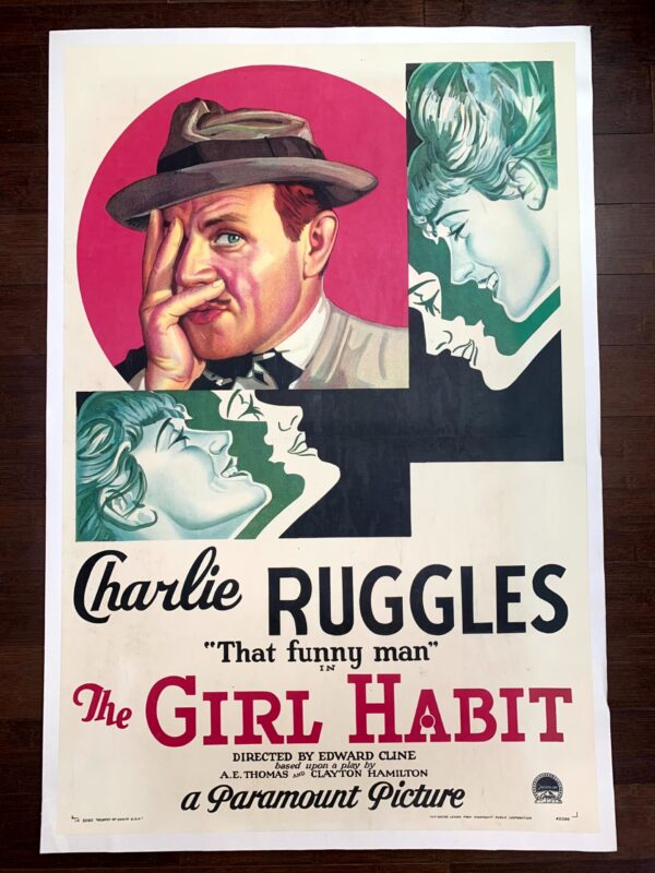 The Girl Habit - Charlie Ruggles (1931) US One Sheet Movie Poster LB