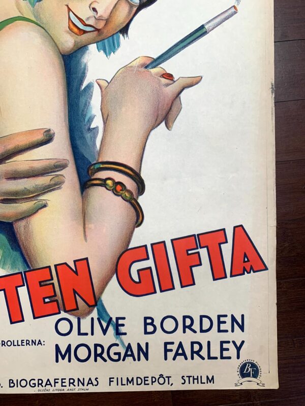 Half Marriage (1929) Swedish One Sheet Movie Poster - Image 4