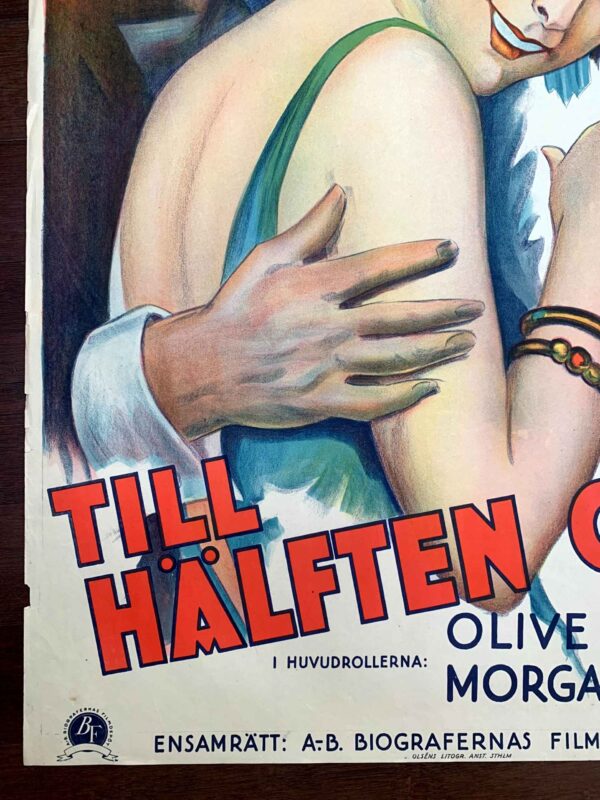 Half Marriage (1929) Swedish One Sheet Movie Poster - Image 3
