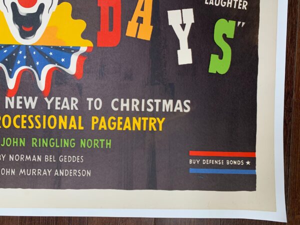 Ringling Bros. - Holidays - Art By Norman Bel Geddes (1942) 19.25x28 US Circus Poster LB - Image 5