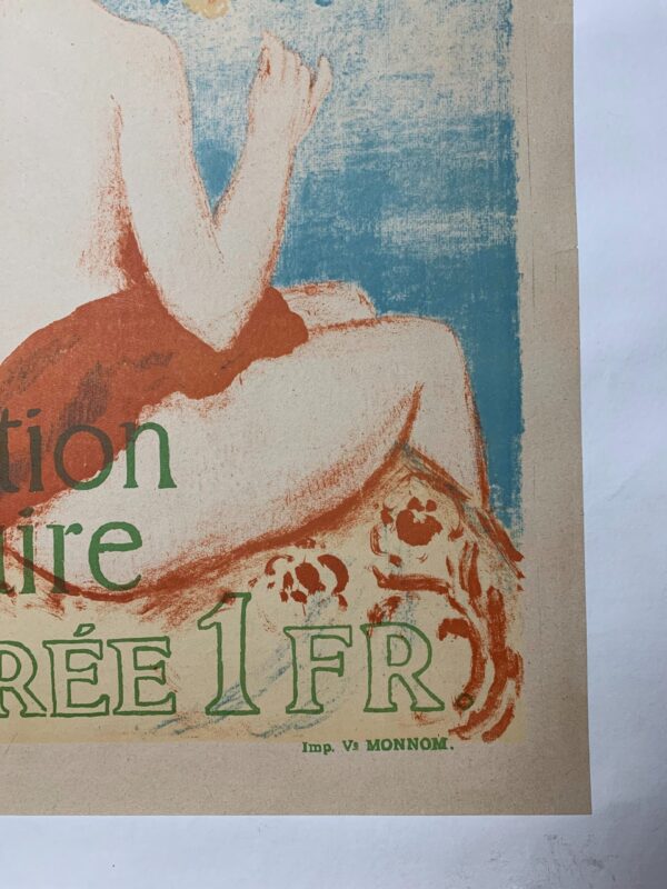 La Libre Esthetique - Art By Georges Lemmon (1908) 19x25.5 Belgian Exhibition Poster LB - Image 4