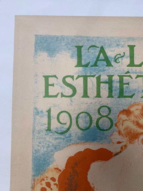 La Libre Esthetique - Art By Georges Lemmon (1908) 19x25.5 Belgian Exhibition Poster LB - Image 5