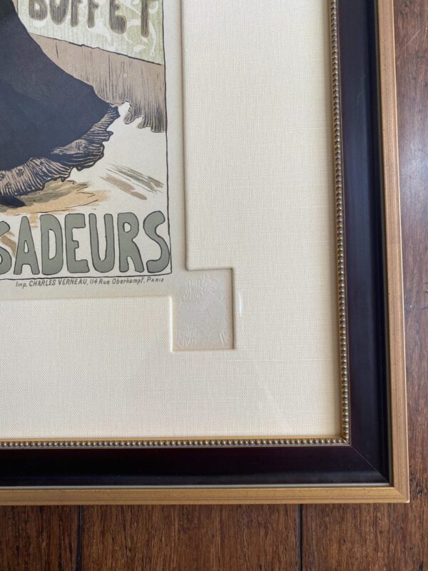 Ambassadeurs - Art By Lucien-Francois (1898) 8x12.25 French Poster - Framed - Image 3