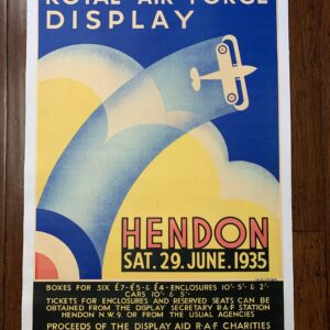 Very Rare Raf Pre-WW2 Art By W.E. Crook (1935) 20x30 UK War Poster LB
