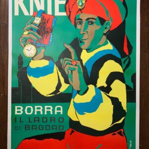 Knie - Borra - Art By Emil Bruno Vetterli (1956) 34.6x49.2 Italian Circus Poster LB