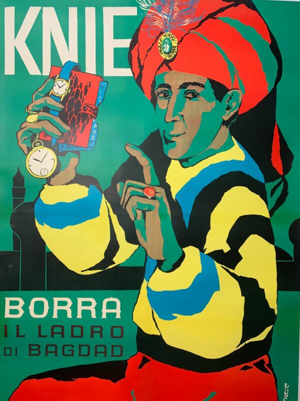 Knie - Borra - Art By Emil Bruno Vetterli (1956) 34.6x49.2 Italian Circus Poster LB - Image 7