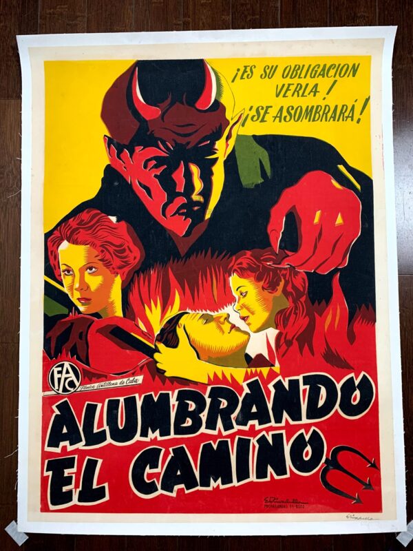 Alumbrando El Camino - Art By Eladio Rivadulla (1956) 27x35.75 Cuban Limited Edition Signed Silkscreen Movie Poster LB