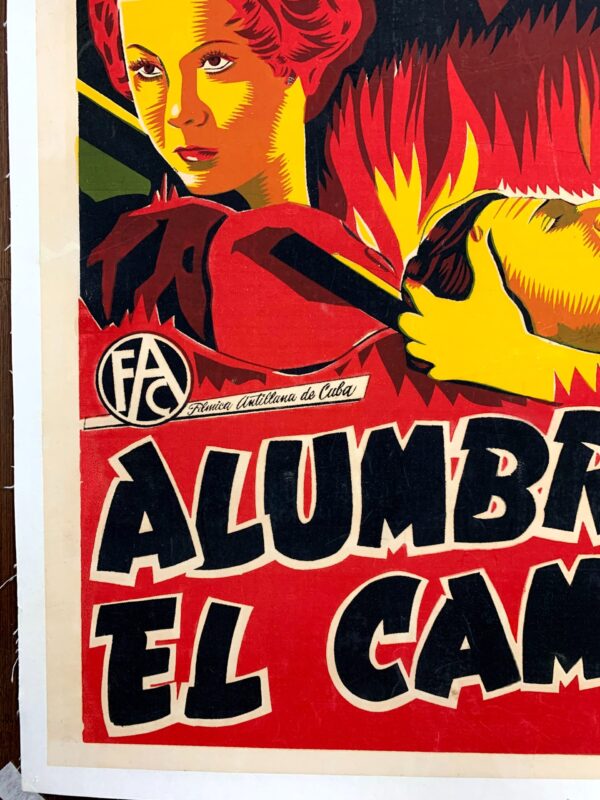 Alumbrando El Camino - Art By Eladio Rivadulla (1956) 27x35.75 Cuban Limited Edition Signed Silkscreen Movie Poster LB - Image 3