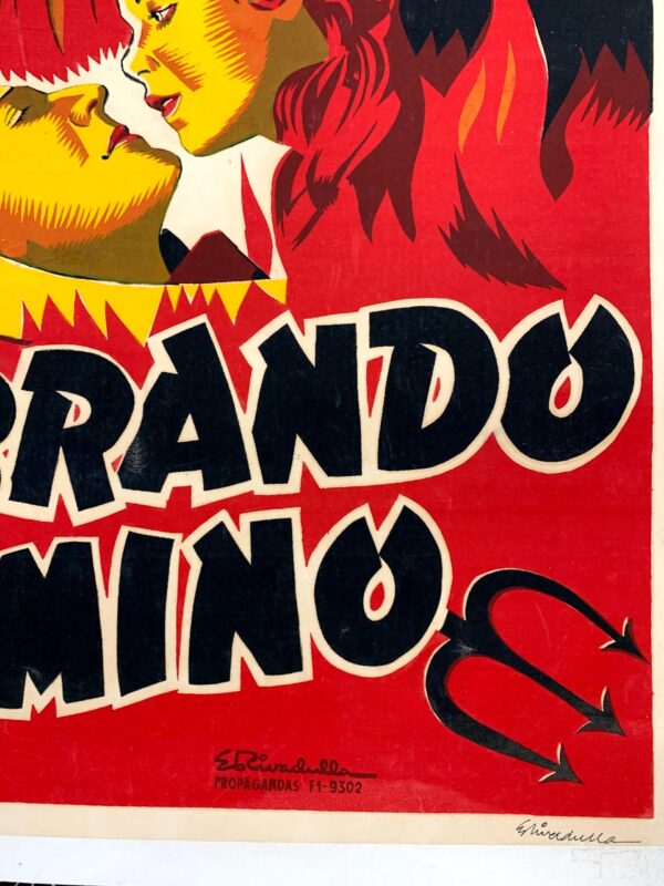 Alumbrando El Camino - Art By Eladio Rivadulla (1956) 27x35.75 Cuban Limited Edition Signed Silkscreen Movie Poster LB - Image 4