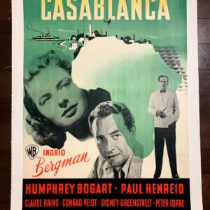 Casablanca - Bogart, Bergman (1946) 24x34 Danish Movie Poster LB