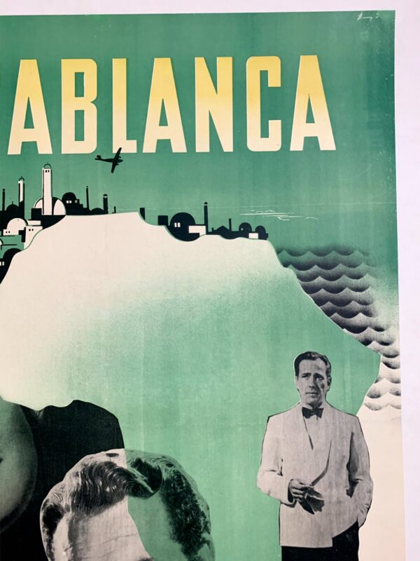 Casablanca - Bogart, Bergman (1946) 24x34 Danish Movie Poster LB - Image 5