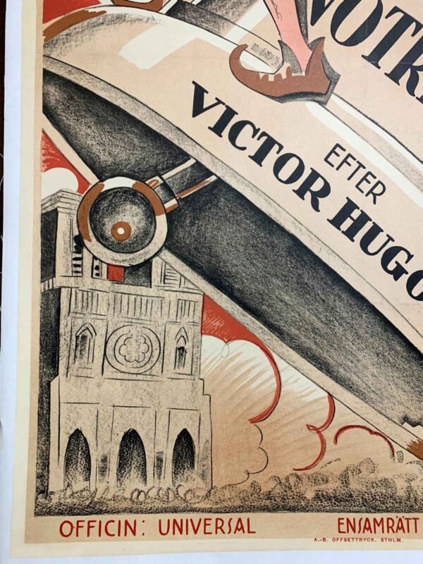 The Hunchback Of Notre Dame - Victor Hugo (1923) Swedish One Sheet Movie Poster LB - Image 3