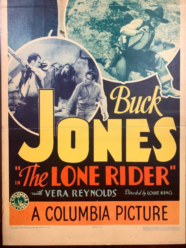 The Lone Rider - Buck Jones (1930) US Insert Movie Poster - Very Rare! - Image 3